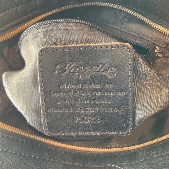 Fossil Vintage Black Leather Crossbody Bag - Picture 10 of 16